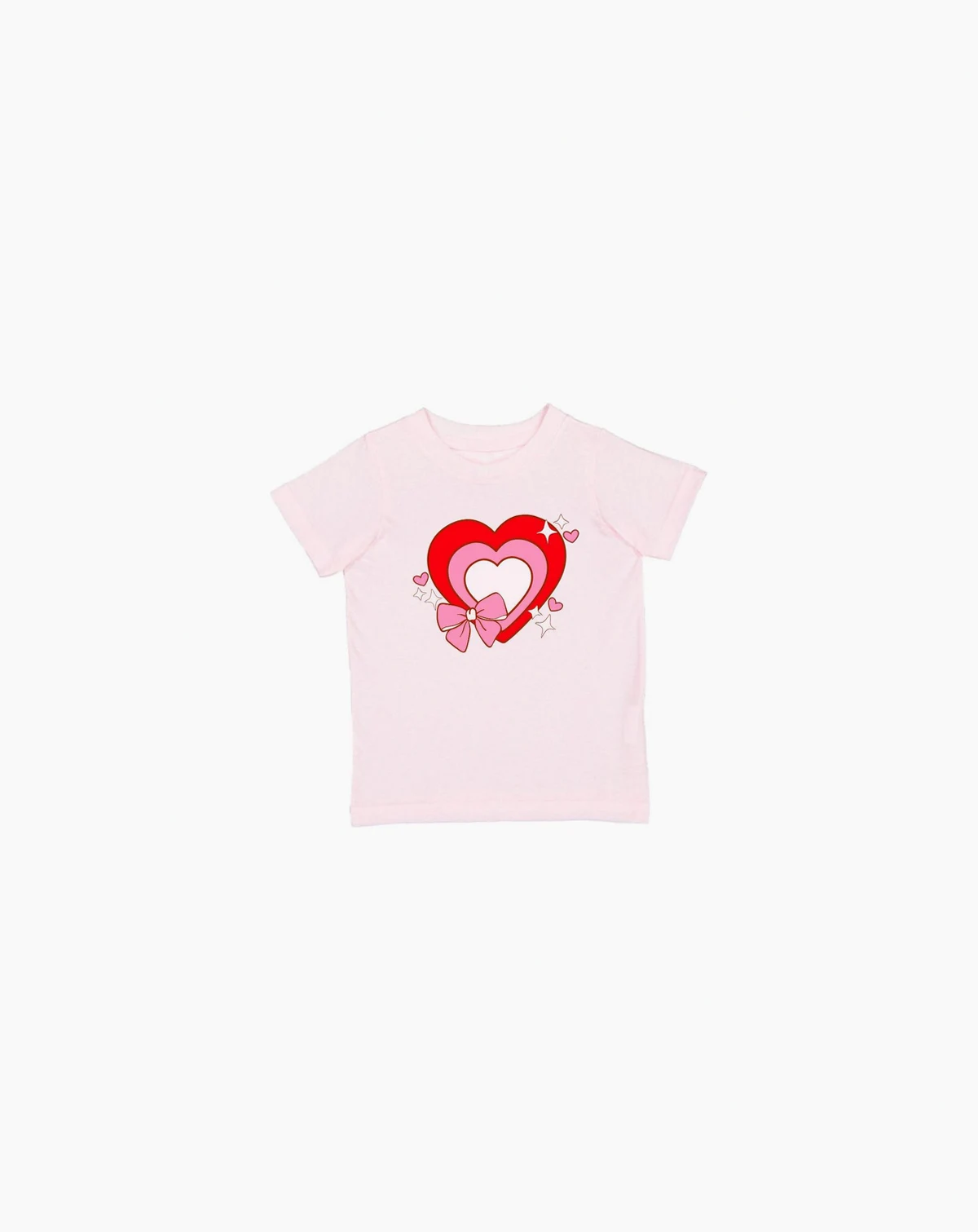 Little Girls Bow Love Short Sleeve T-Shirt
