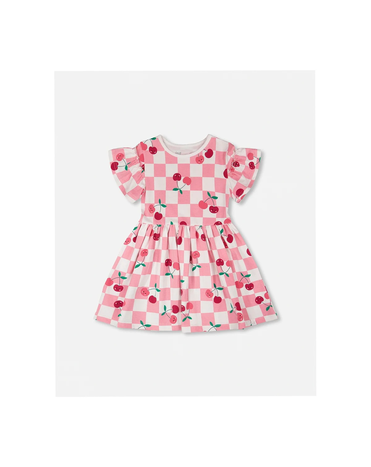 Toddler Girls Cotton Jersey Dress Printed Cherries