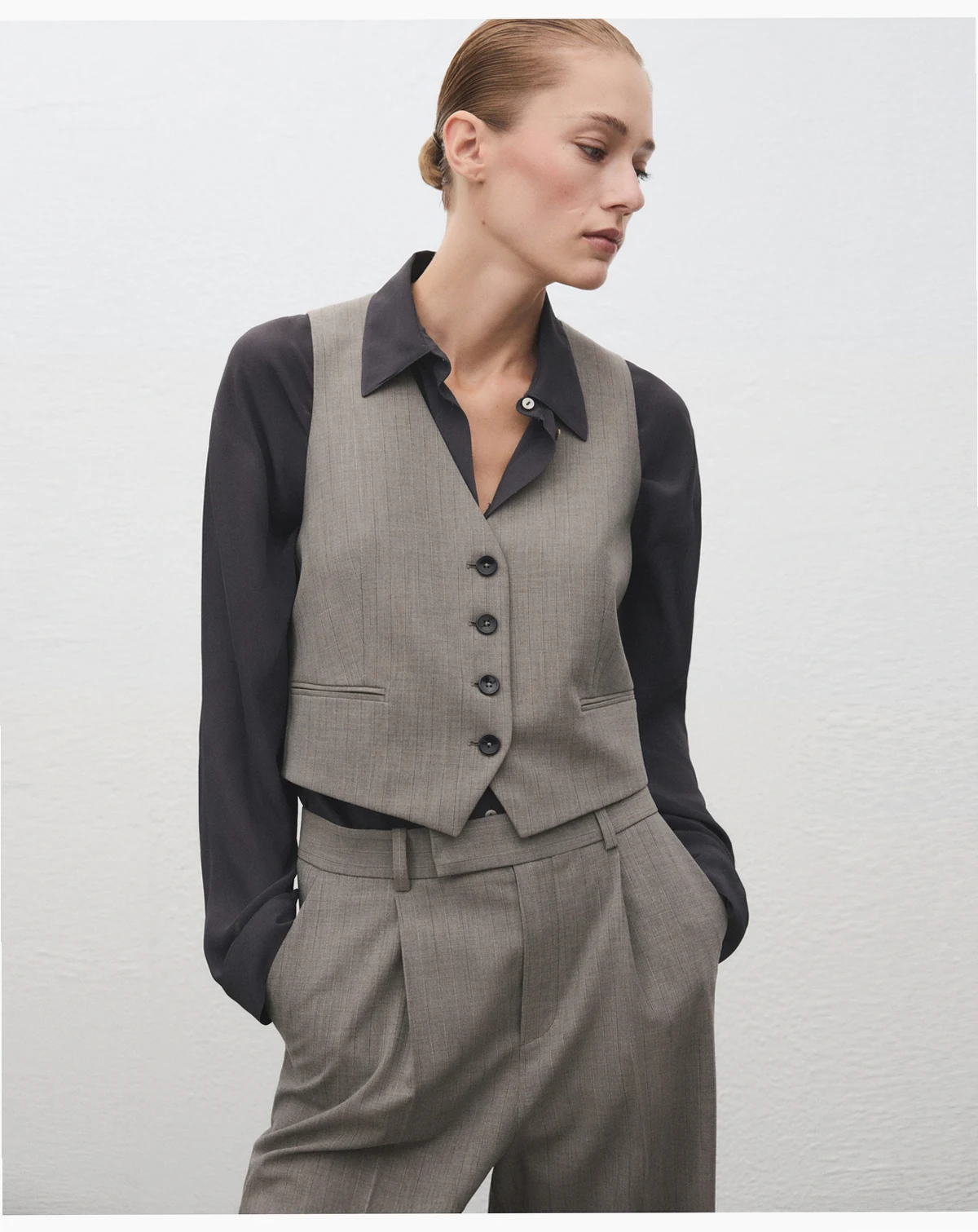 Women's Wool-Blend Suit Vest