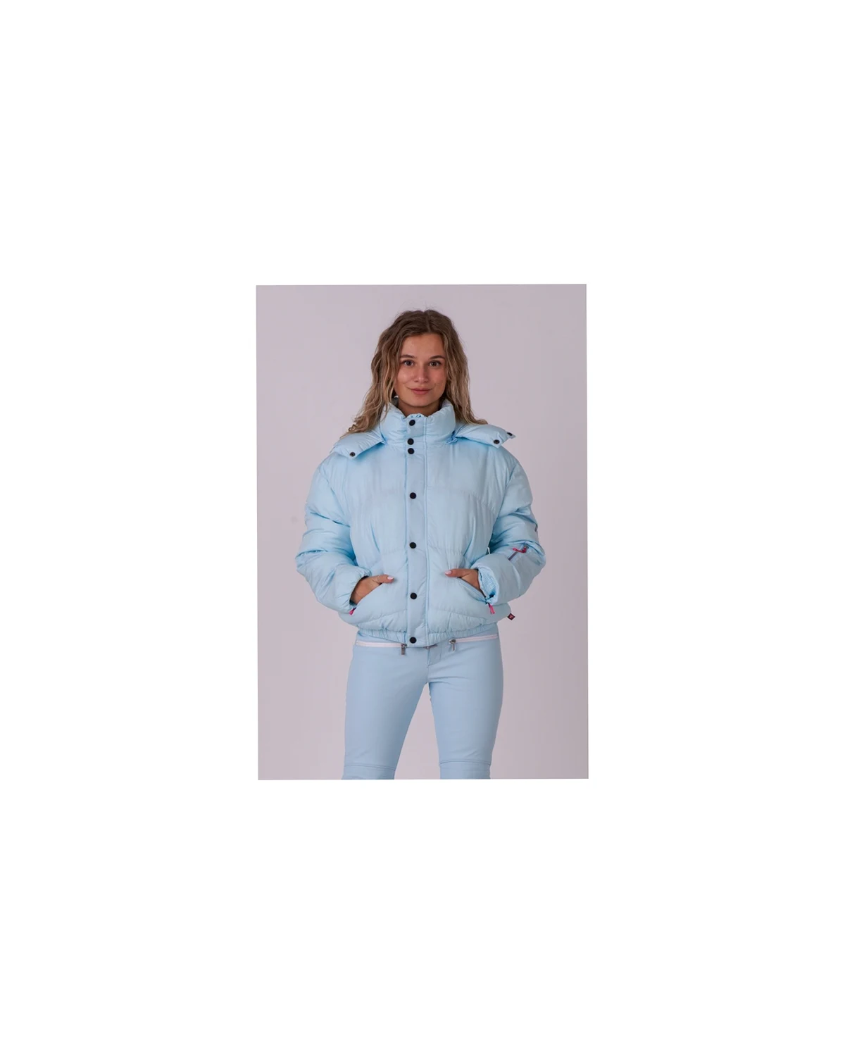 Women's Ice Blue Chic Puffer Jacket