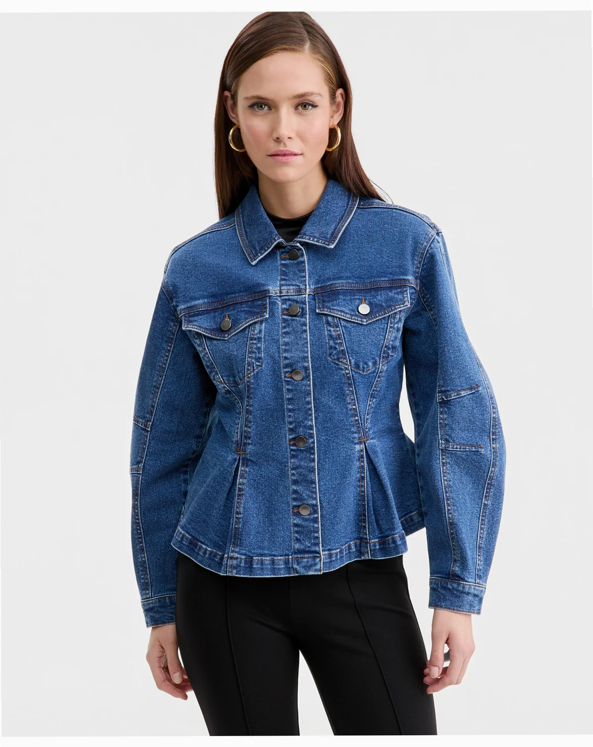 Women's Sculpted Denim Jacket, Macy's Exclusive