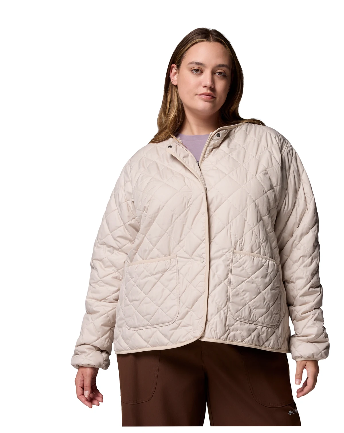 Plus Size Copper Crest Collarless Jacket