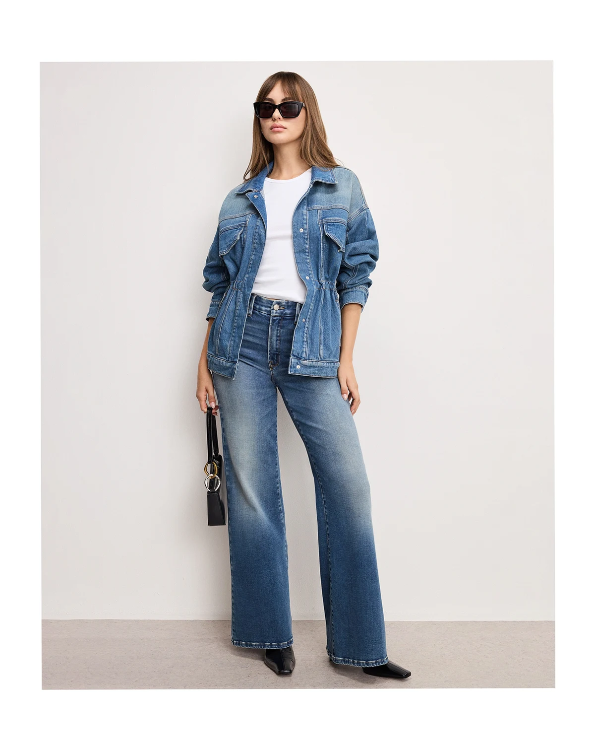 Women's Barrel Sleeve Denim Jacket, Regular & Plus Size