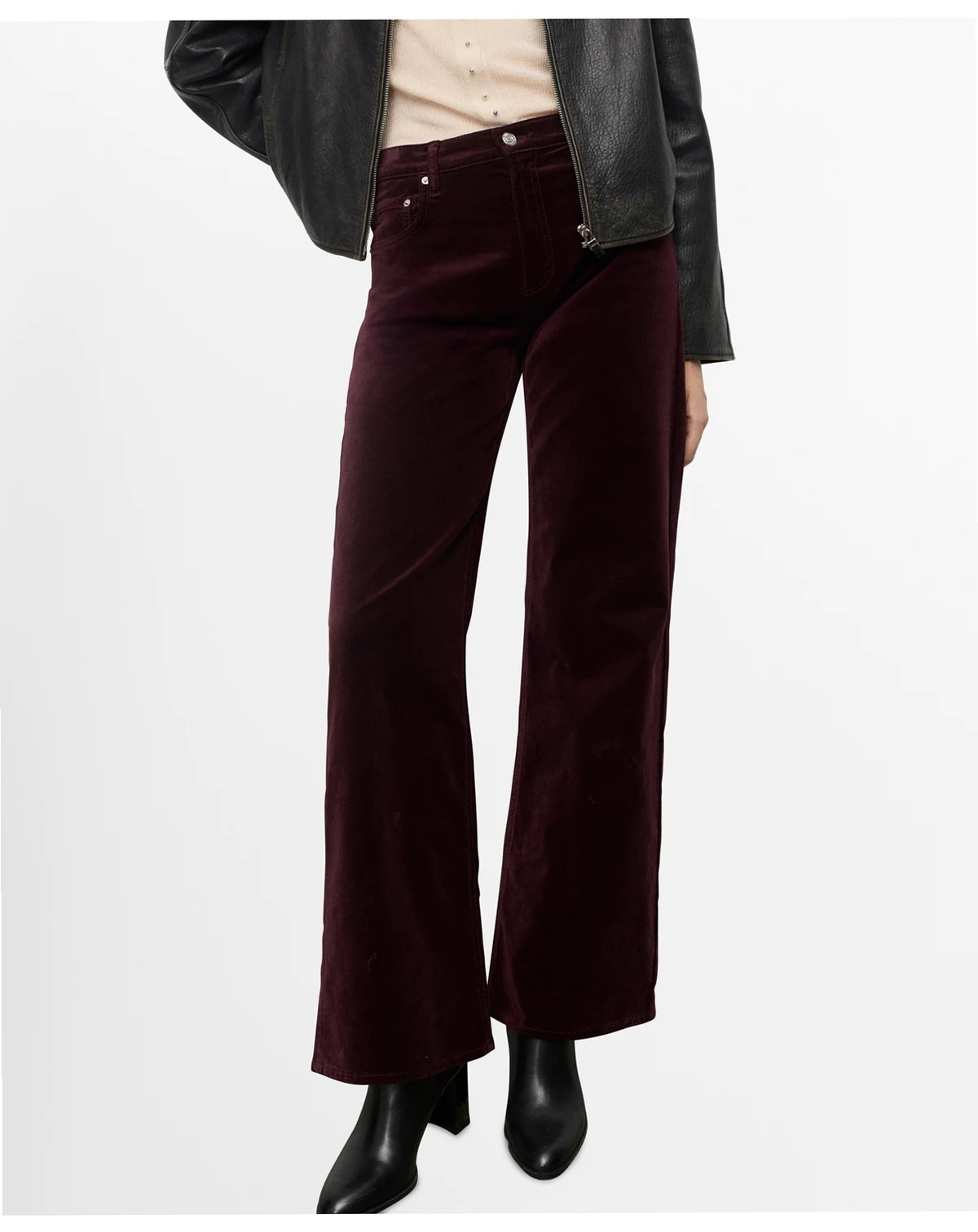 Women's Wide-Leg Velvet Jeans