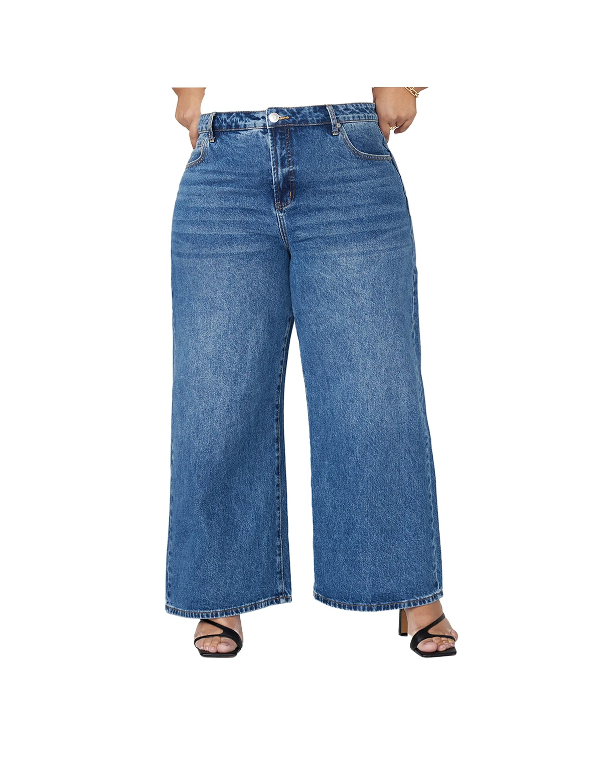 Women's Plus Size The Yvette Rigid Wide Leg Jean