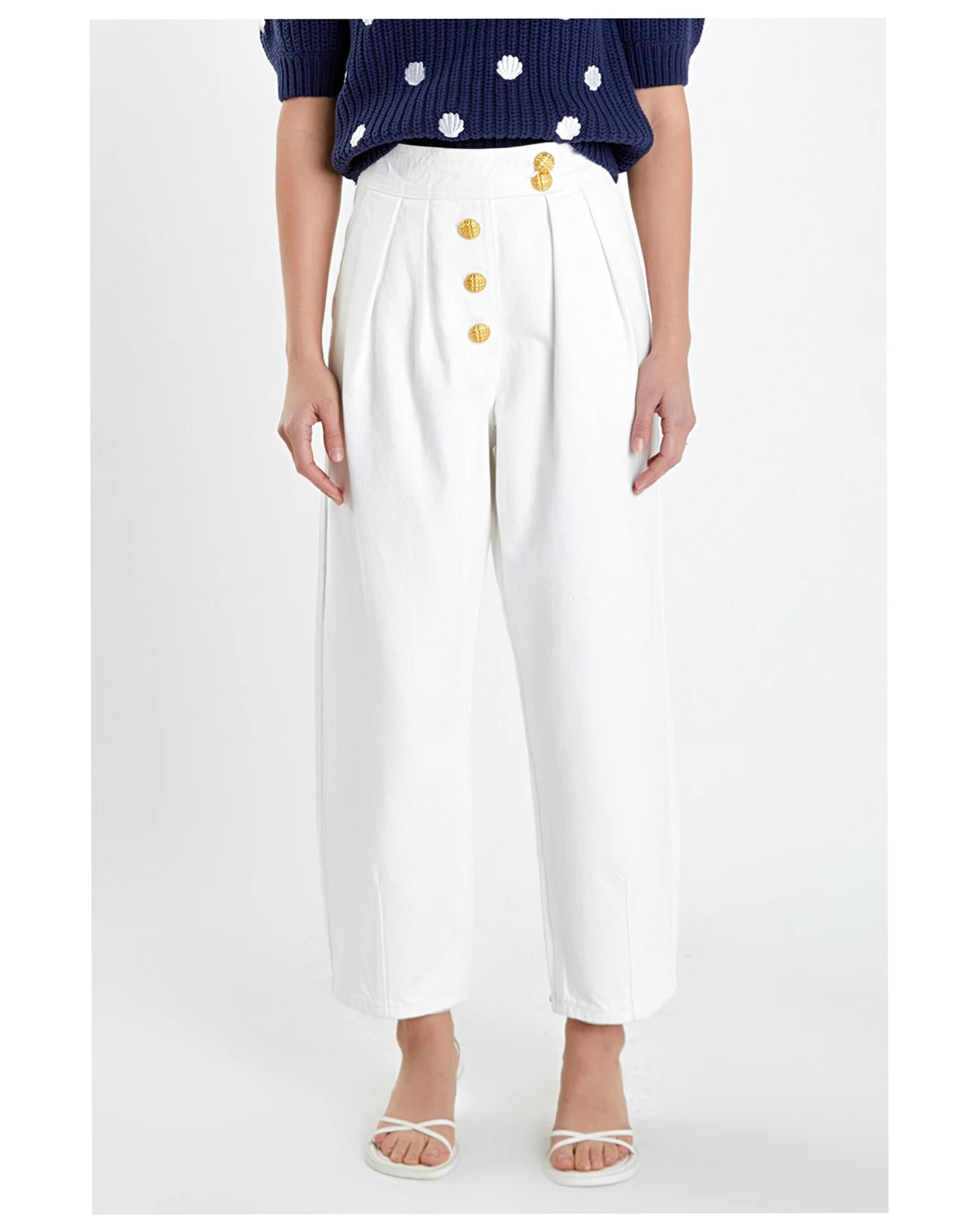 Women's Cropped Denim Trousers