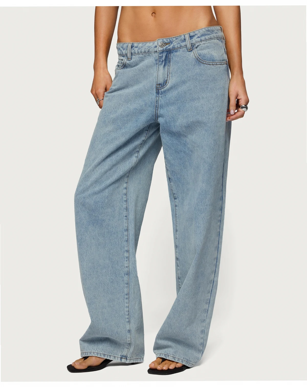 Women's Dalina Washed Low Rise Baggy Jeans