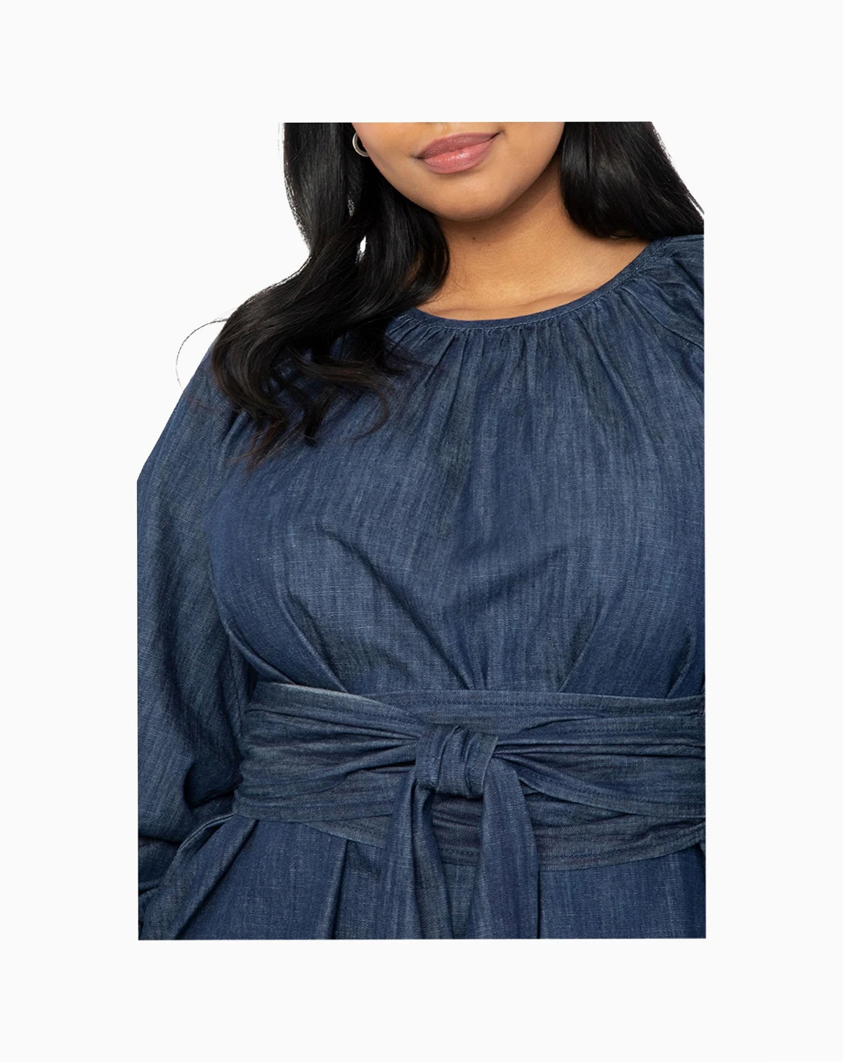 Women's Plus Size Dramatic Faux Wrap Top