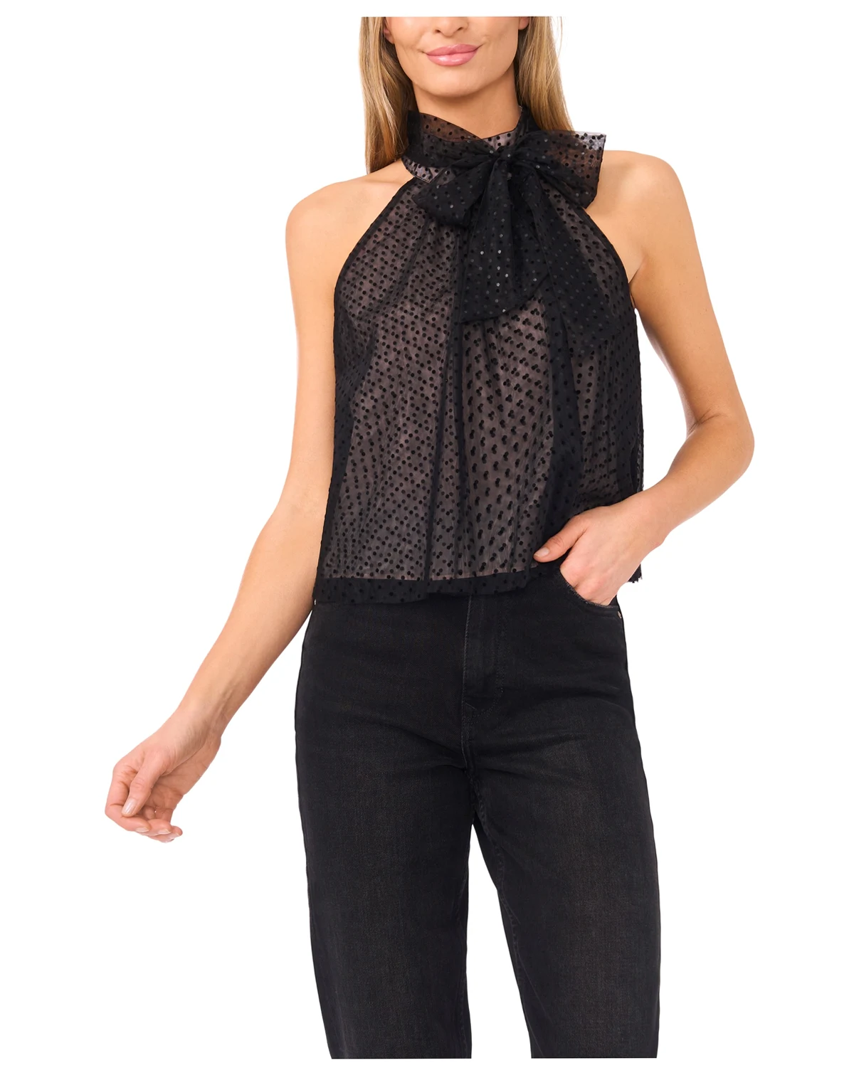 Women's Flowy Halter Sleeveless Top