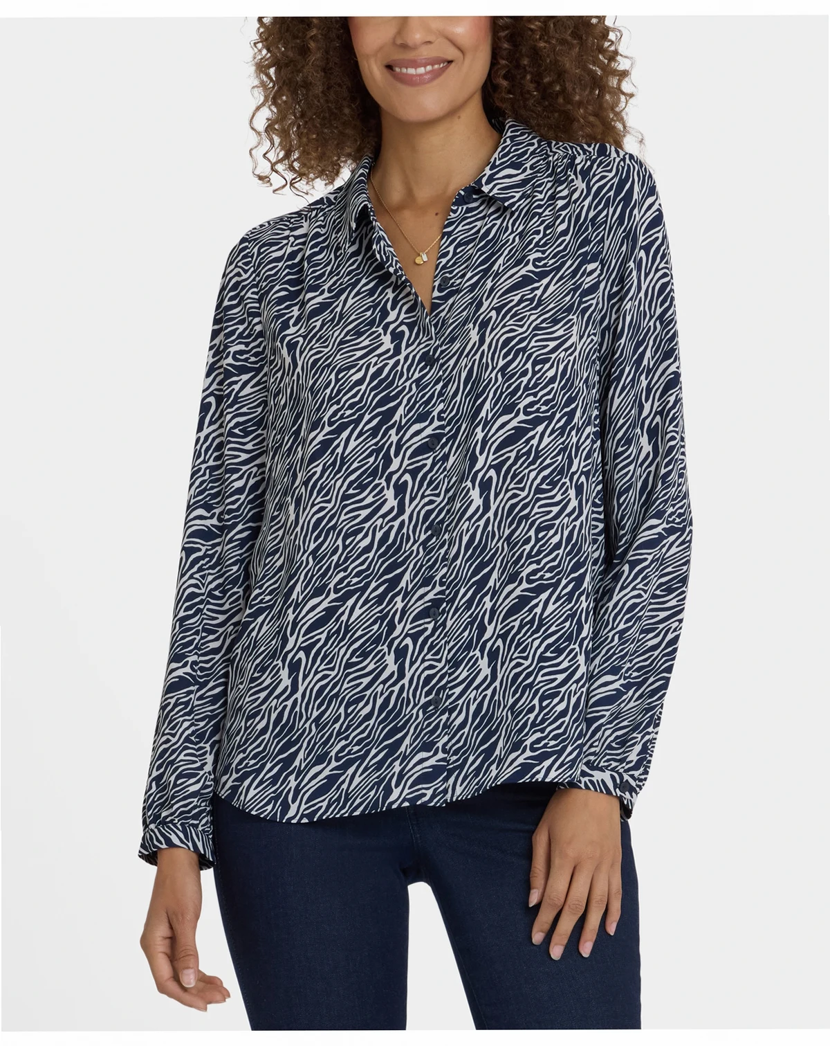 Women's Point Collar Modern Top