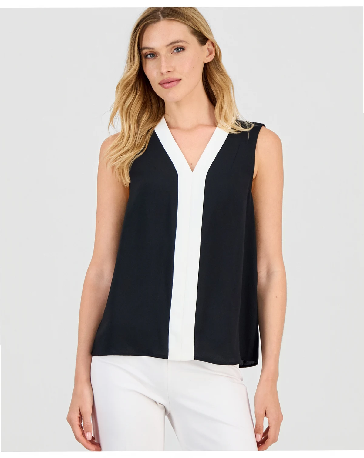 Women's Colorblocked Sleeveless Top