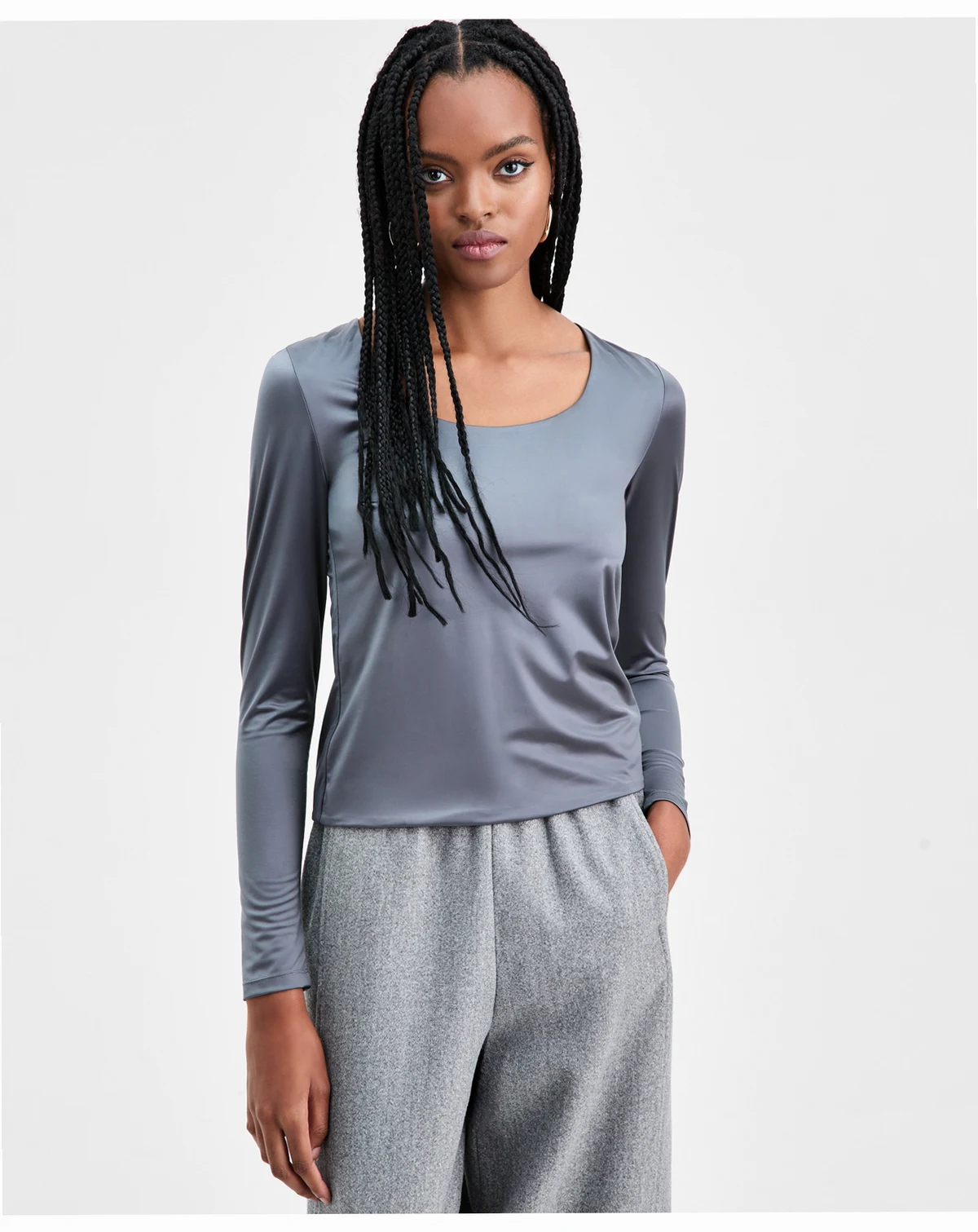 Women's Shine Scoop-Neck Top, Macy's Exclusive