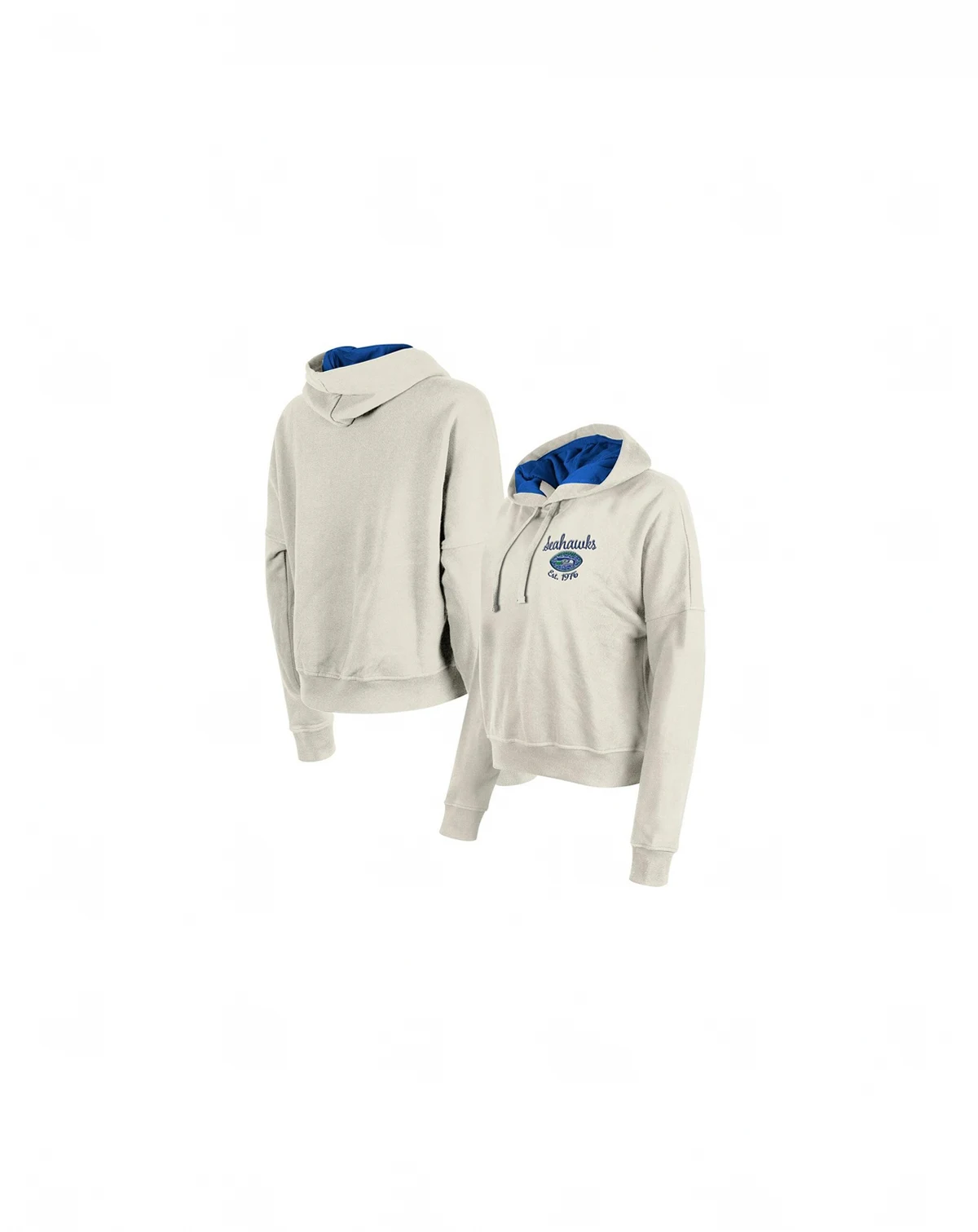 Women's Cream Seattle Seahawks 3rd Down Historic Pullover Hoodie