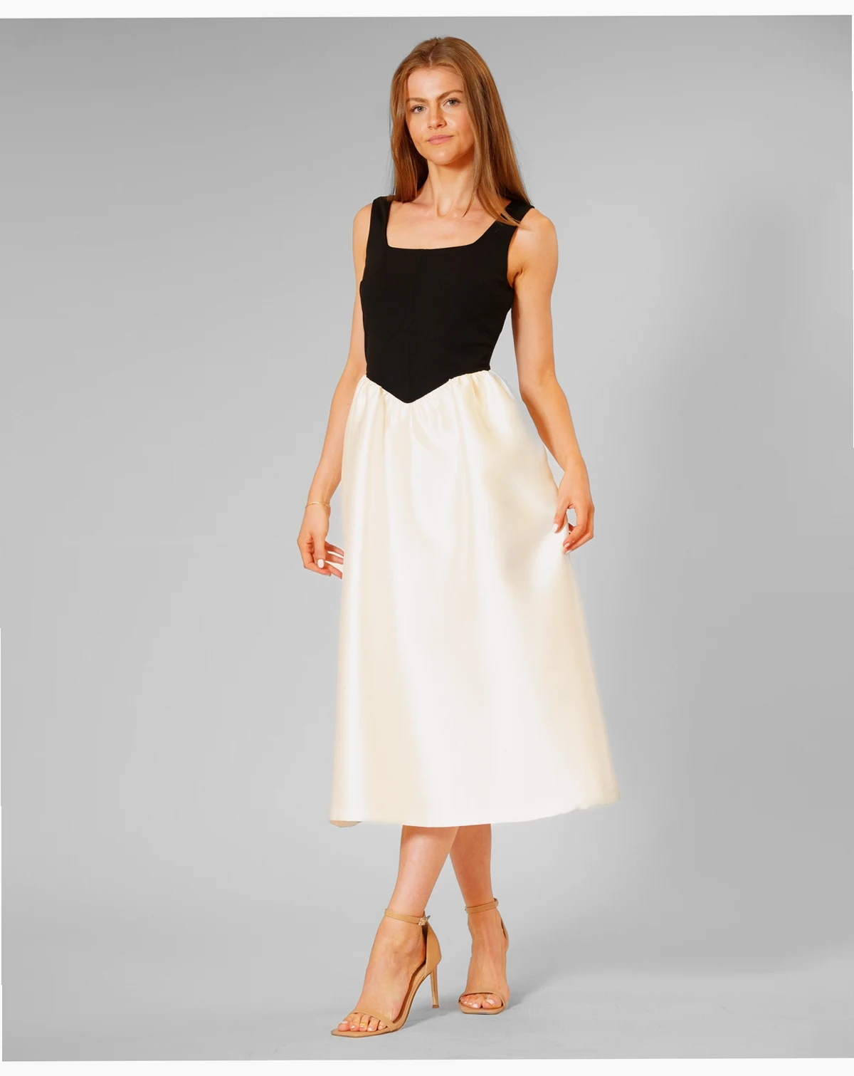 Women's Sleeveless Square Neck Dress