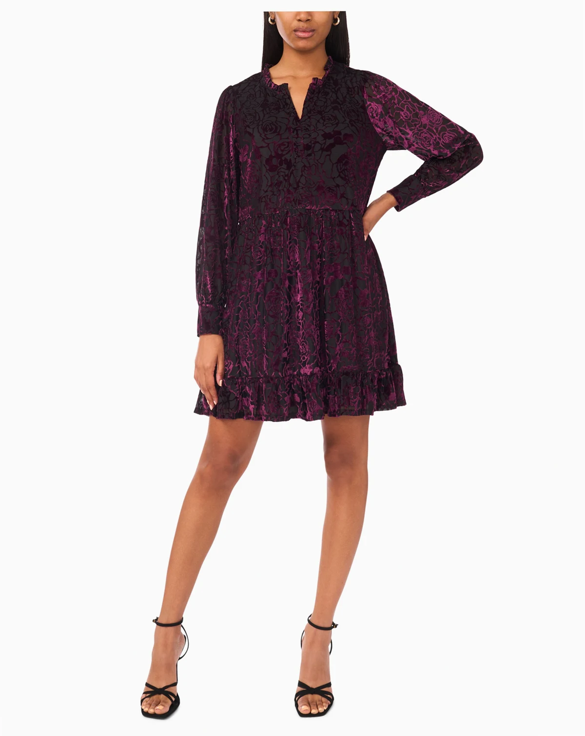 Women's Long Sleeve Babydoll Dress