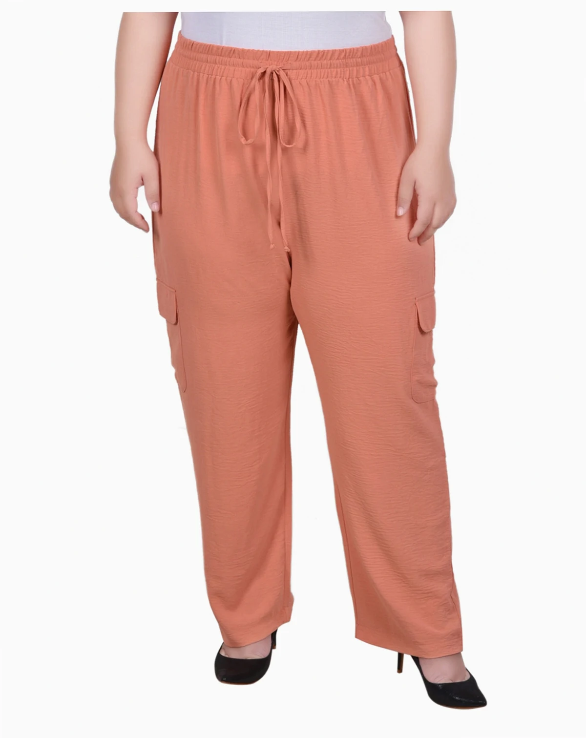 Plus Size Long Pull On Cargo Pants