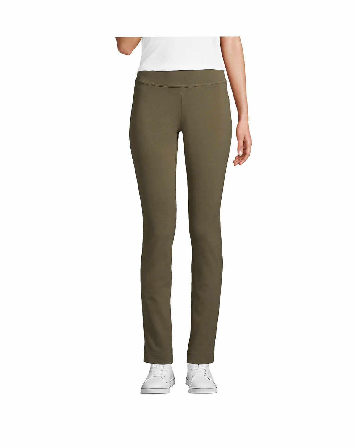 Women's Starfish Mid Rise Slim Leg Elastic Waist Pull On Pants
