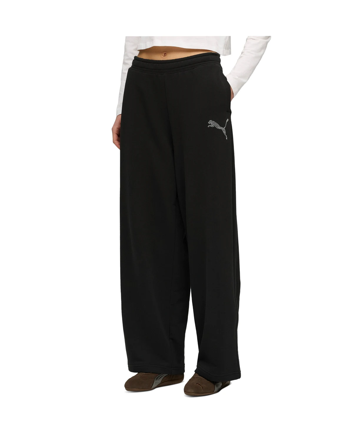 Women's Bedazzled Slouchy Knit Pants