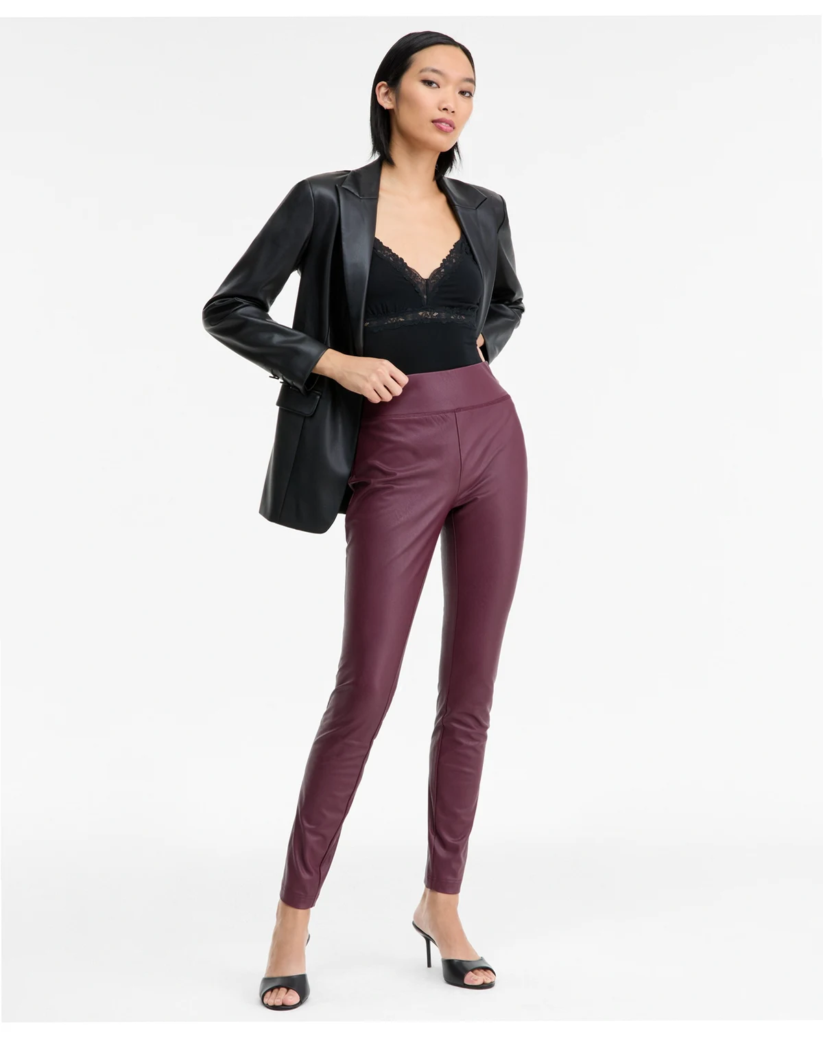 Women's Faux-Leather Leggings, Macy's Exclusive