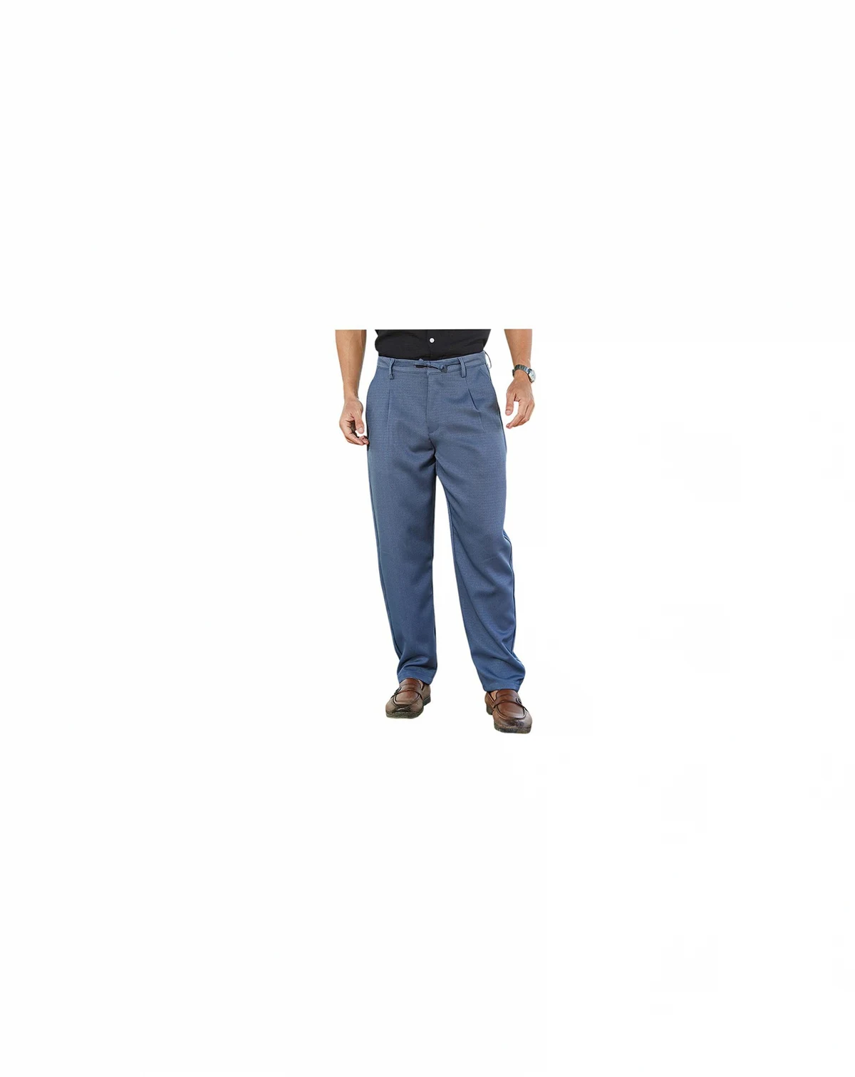 Men's Steel Blue Tailored Trousers