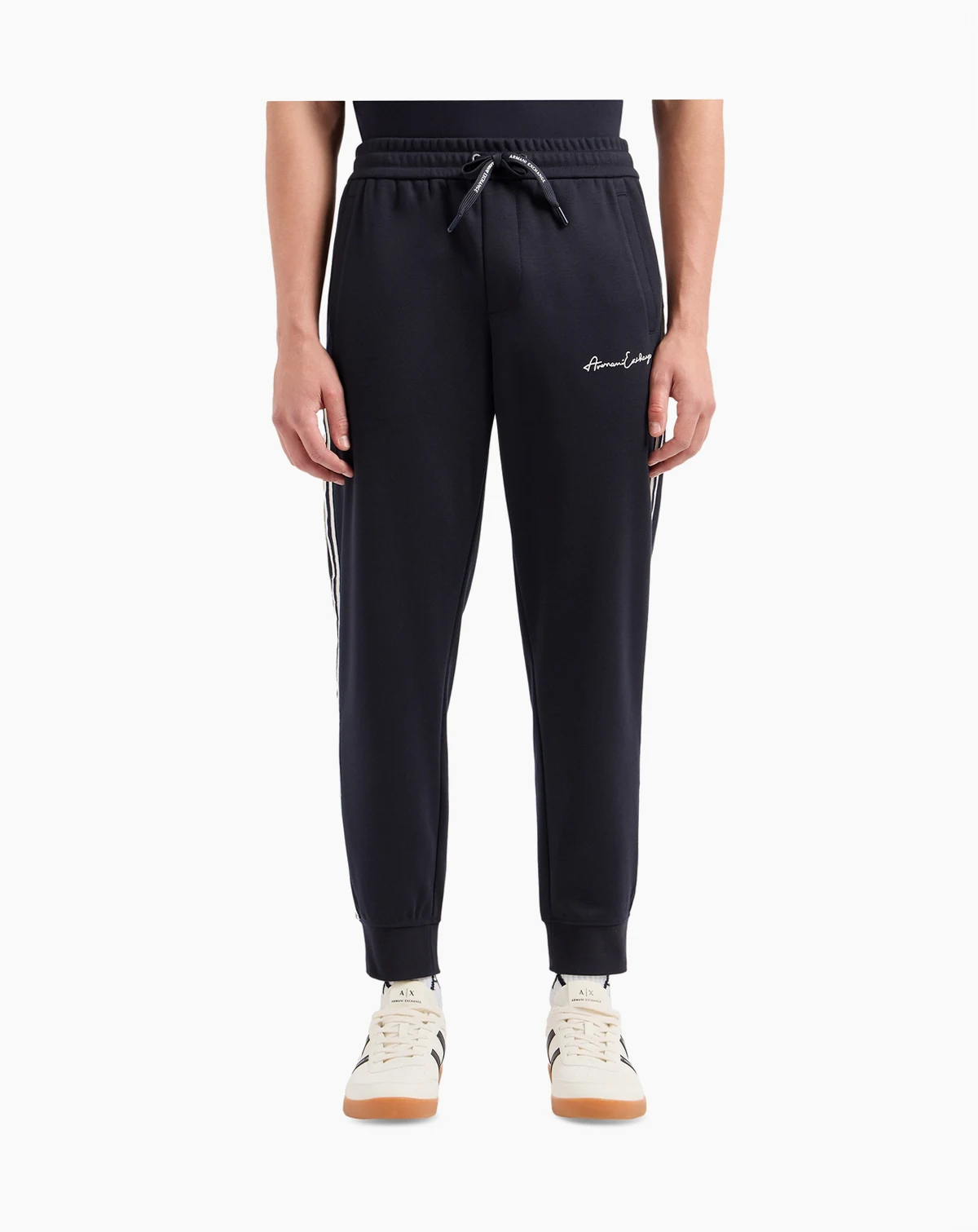 Men's Striped Logo Jogger Pants