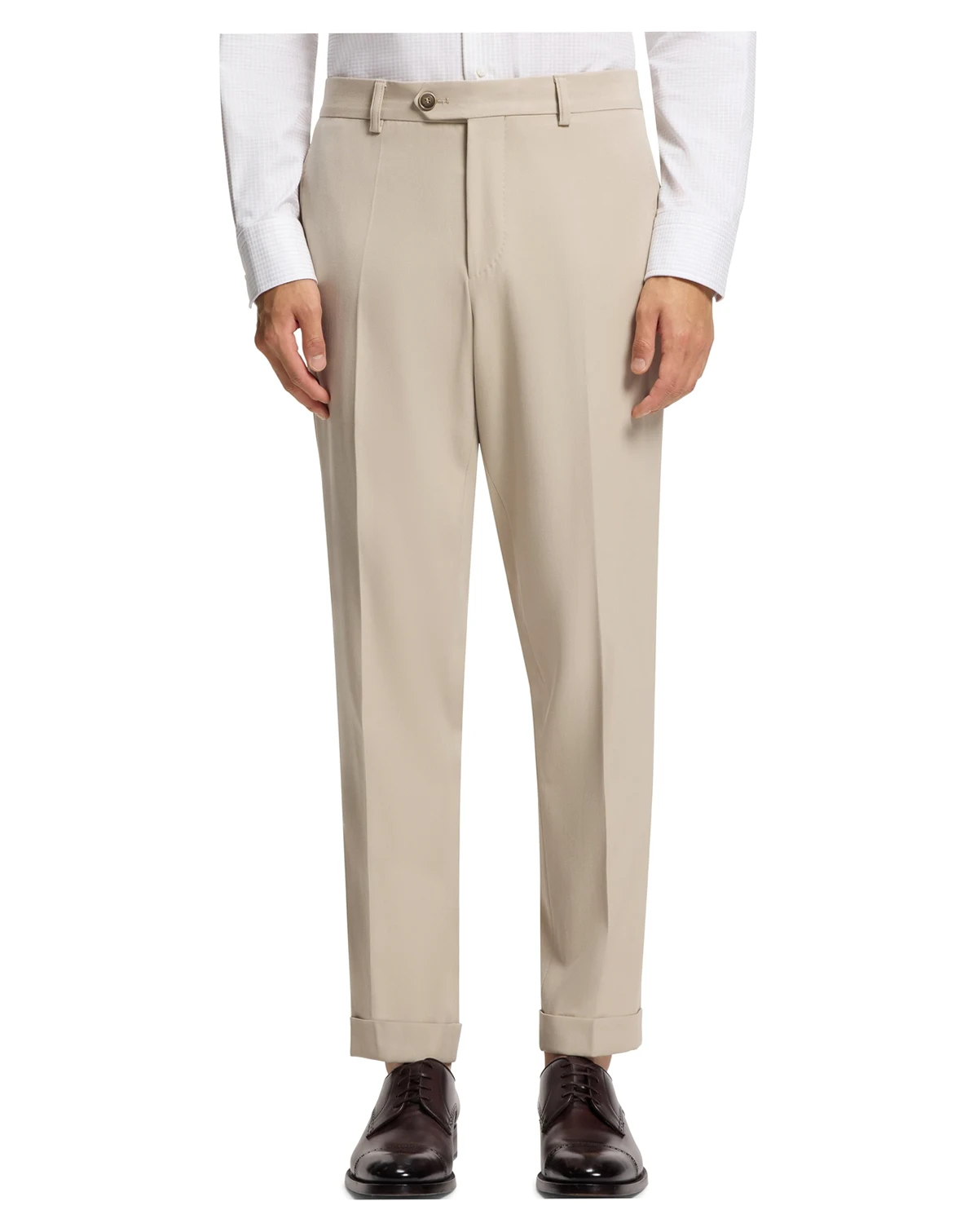 Men's Virgin Wool Cotton Tapered-Fit Pants