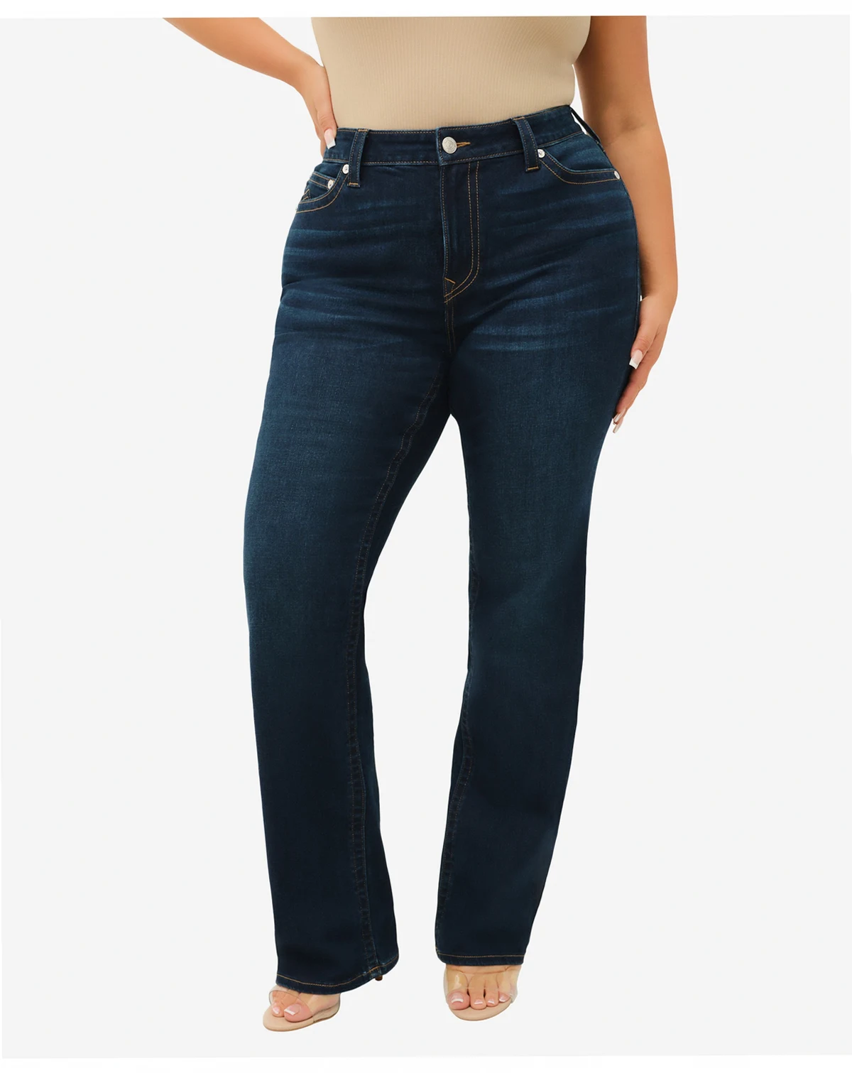 Plus Size Billie Straight Mid-Rise Jeans
