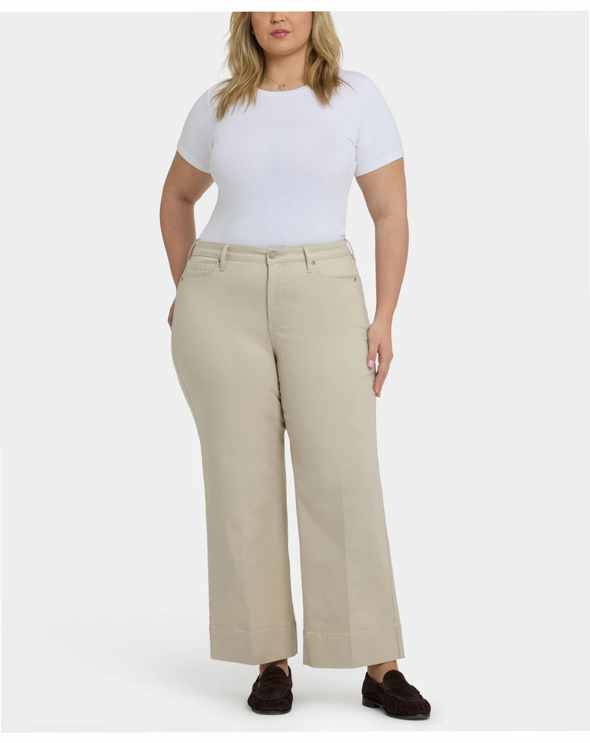 Plus Size Teresa Wide Leg Ankle Hem Jeans