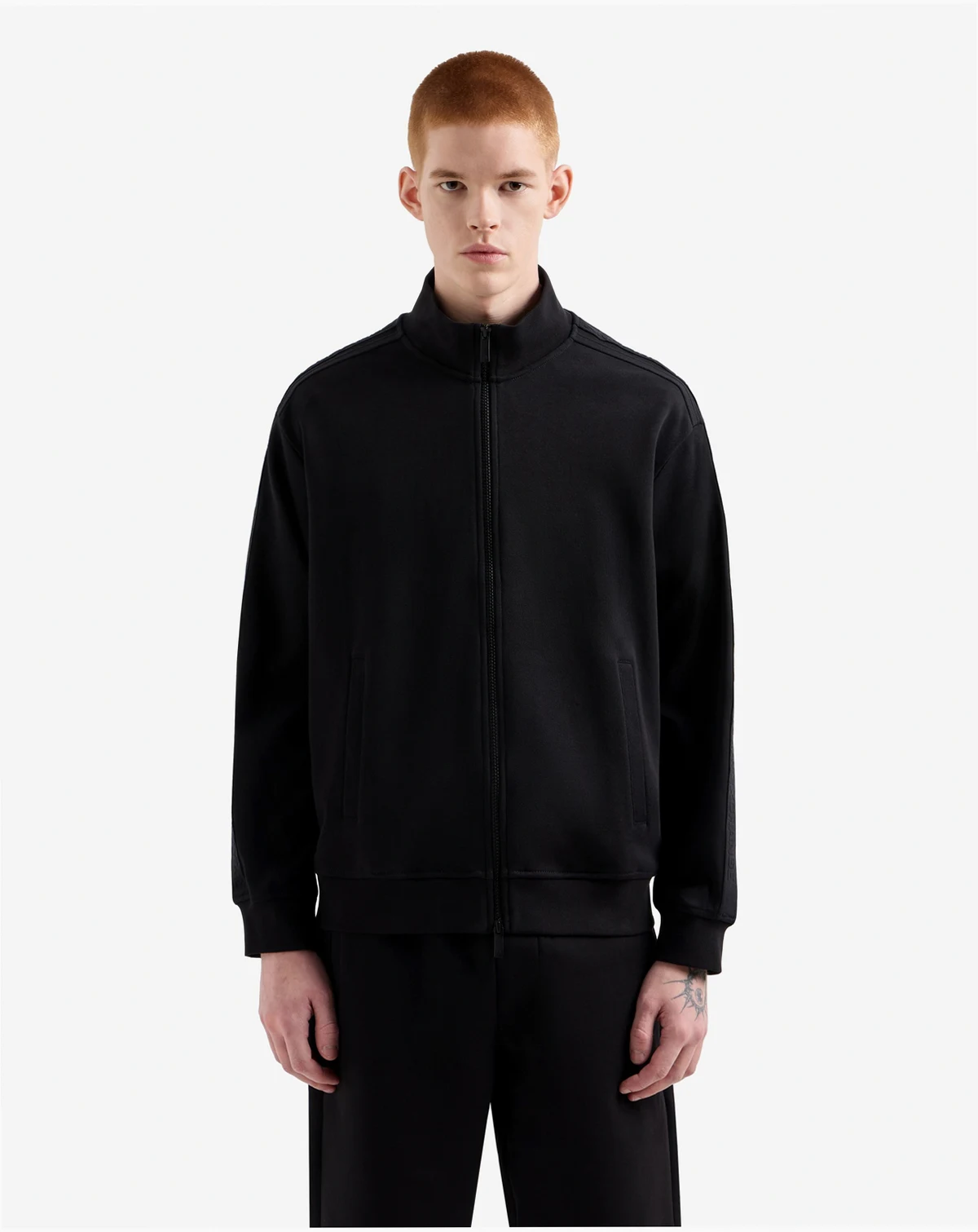 Men's Regular-Fit Logo Tape Full-Zip Track Jacket