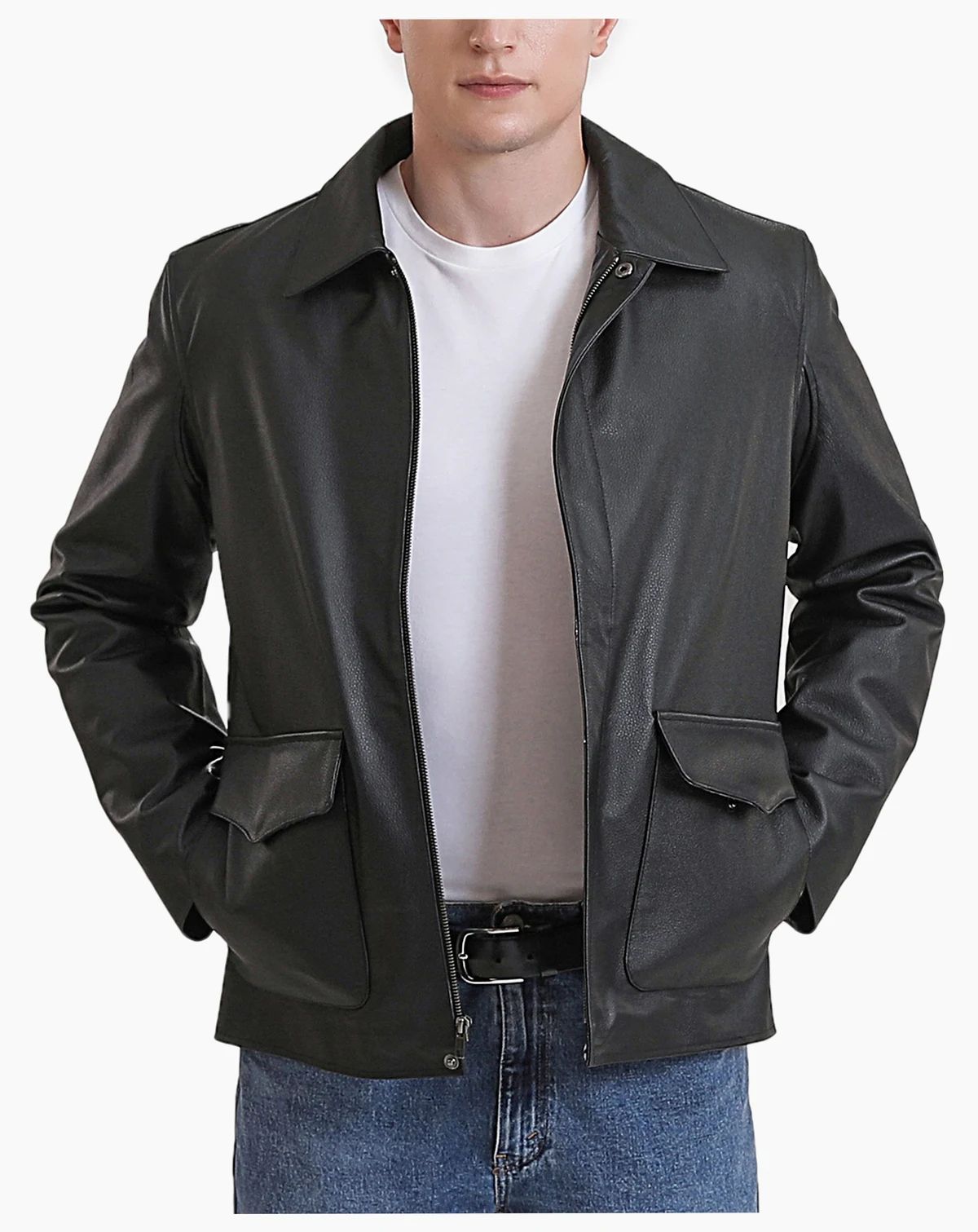 Men Raider Indy-Style Leather Legend Jacket