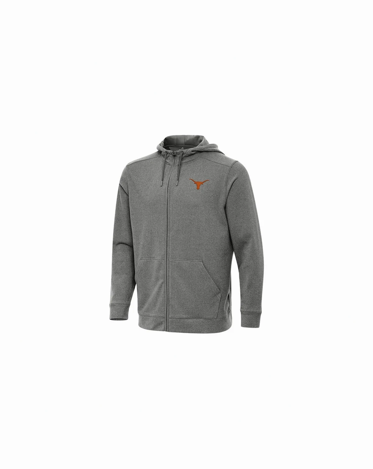 Men's Heather Black Texas Longhorns Effortless Full-Zip Hoodie Jacket