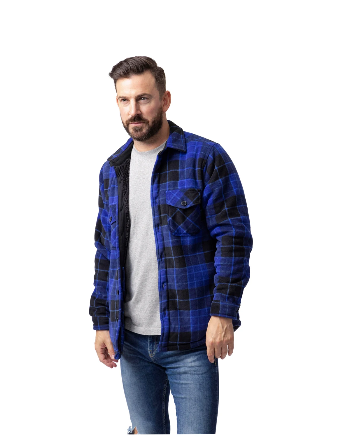 Men's Jax Long Sleeve Plaid Shirt Jacket