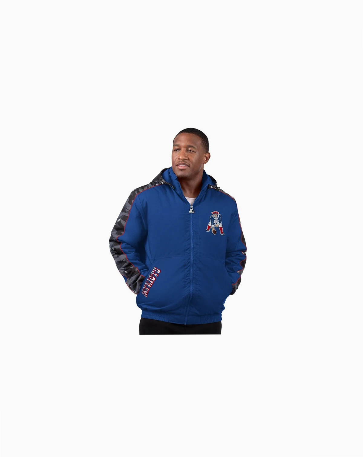 Men's Navy New England Patriots Thursday Night Gridiron Full-Zip Hoodie Jacket
