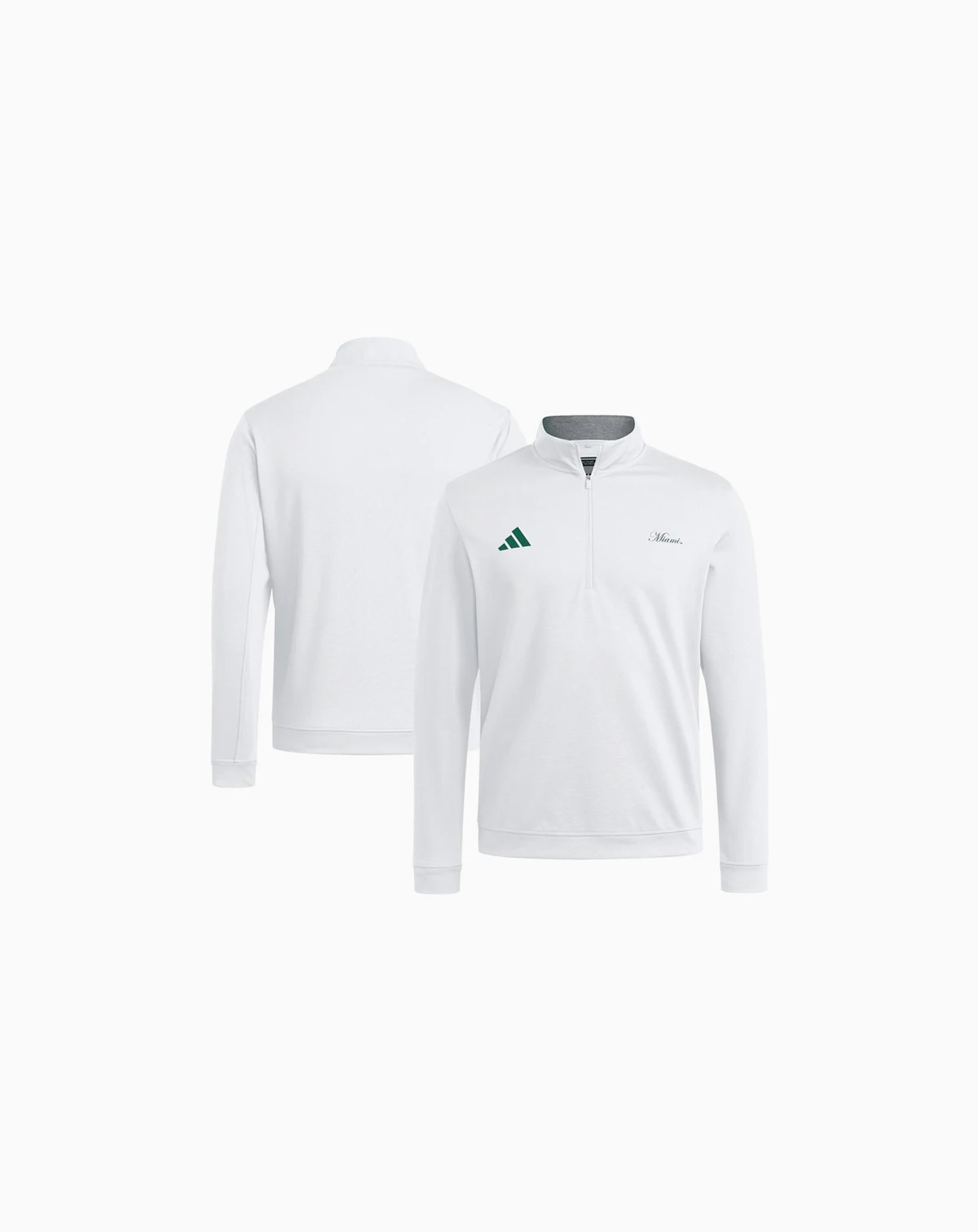 Men's White Miami Hurricanes Elevated Quarter-Zip Jacket