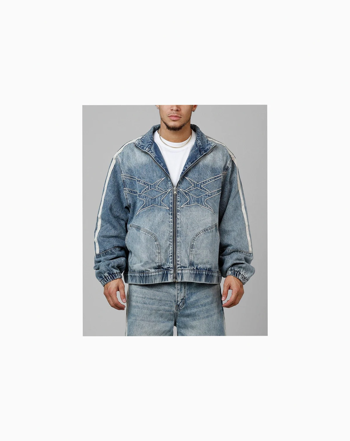 Men's Track Star Denim Jacket