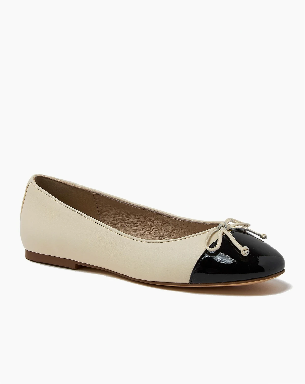 Women's Essential Leather Cap Toe Ballet Flats