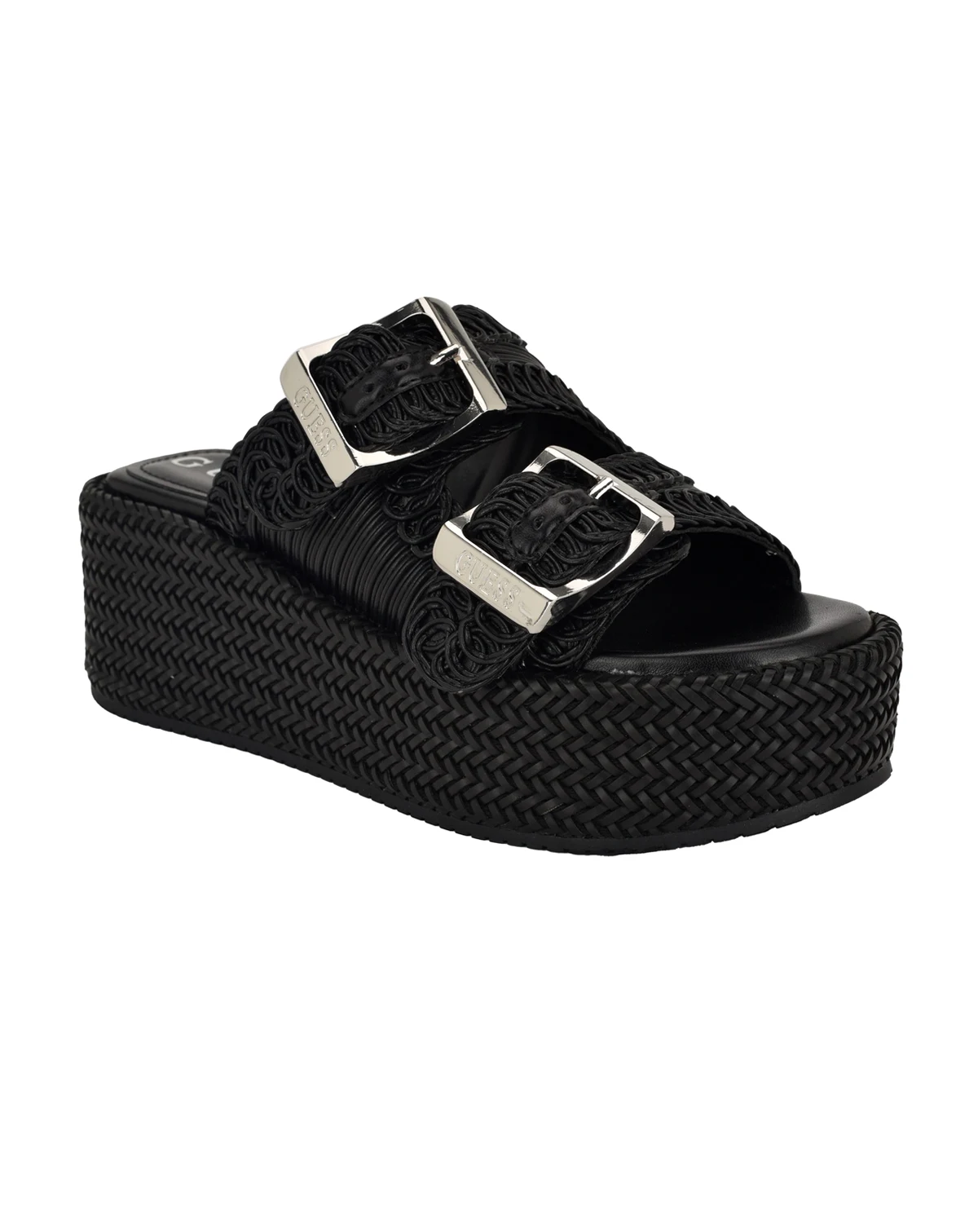 Women's Binks Double-Buckle Woven Platform Wedge Sandals