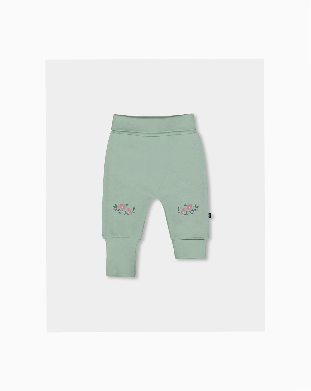 Baby Girls Cotton Evolutive Pant Jade Green