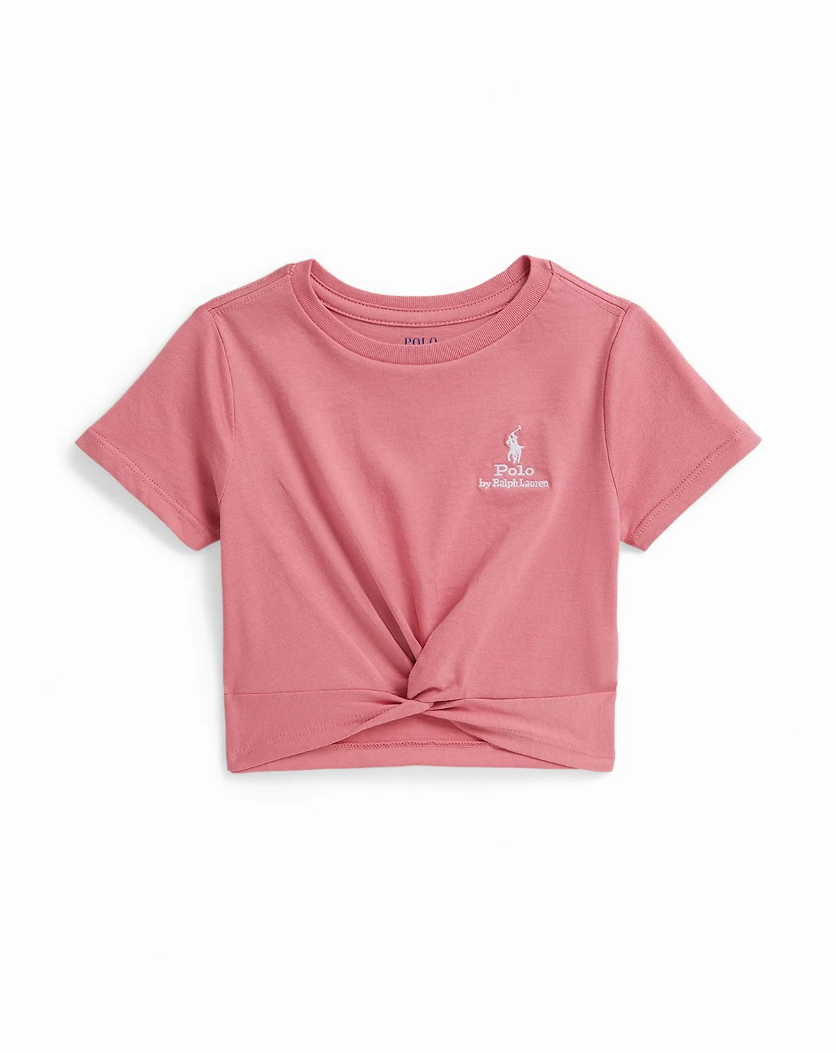 Girls' 2-6X Logo Knot-Front Crewneck Boxy T-Shirt