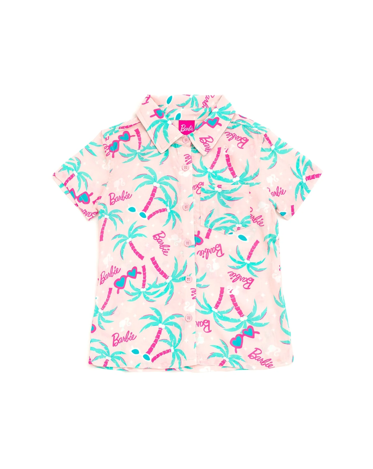 Toddler Girls Hawaiian Button Down Dress Shirt