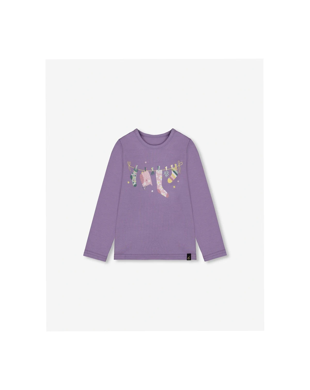 Baby Girl Cotton Jersey Top Purple Gray with Owl - Baby