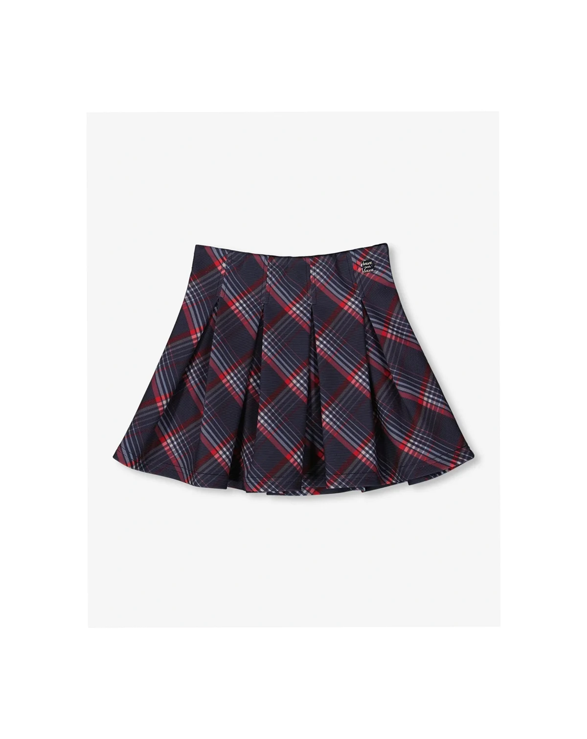Girl Pleated Milano Skirt Red and Navy Plaid - Toddler|Child