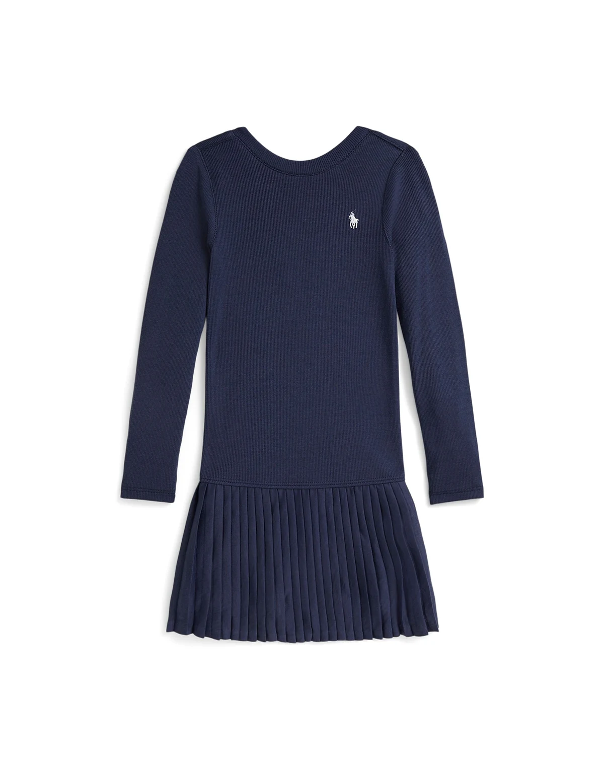 Girls' 2T-6X Pleated-Skirt Ribbed Dress