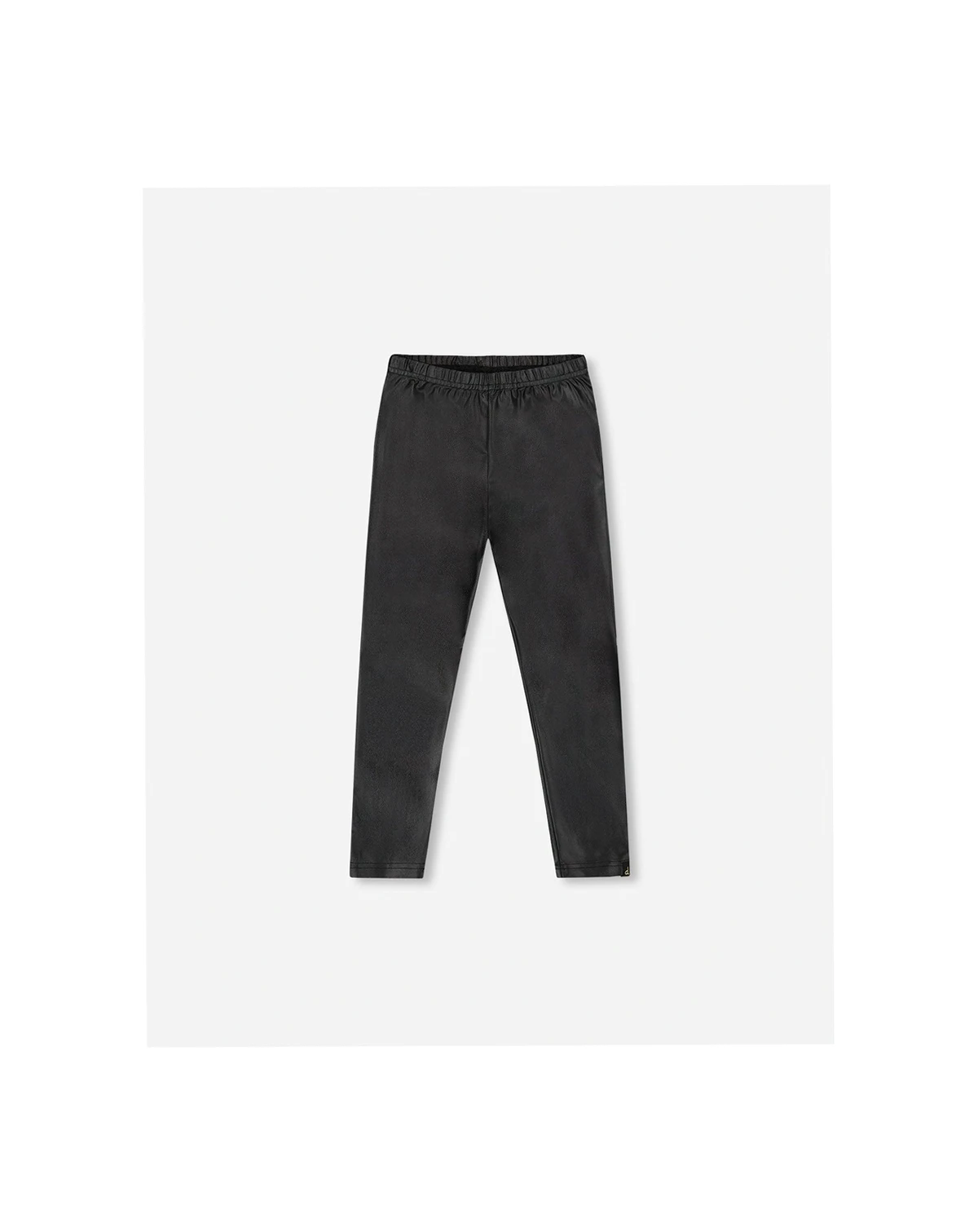 Little Girls Shiny Stretch Jersey Leggings Black - Toddler|Child