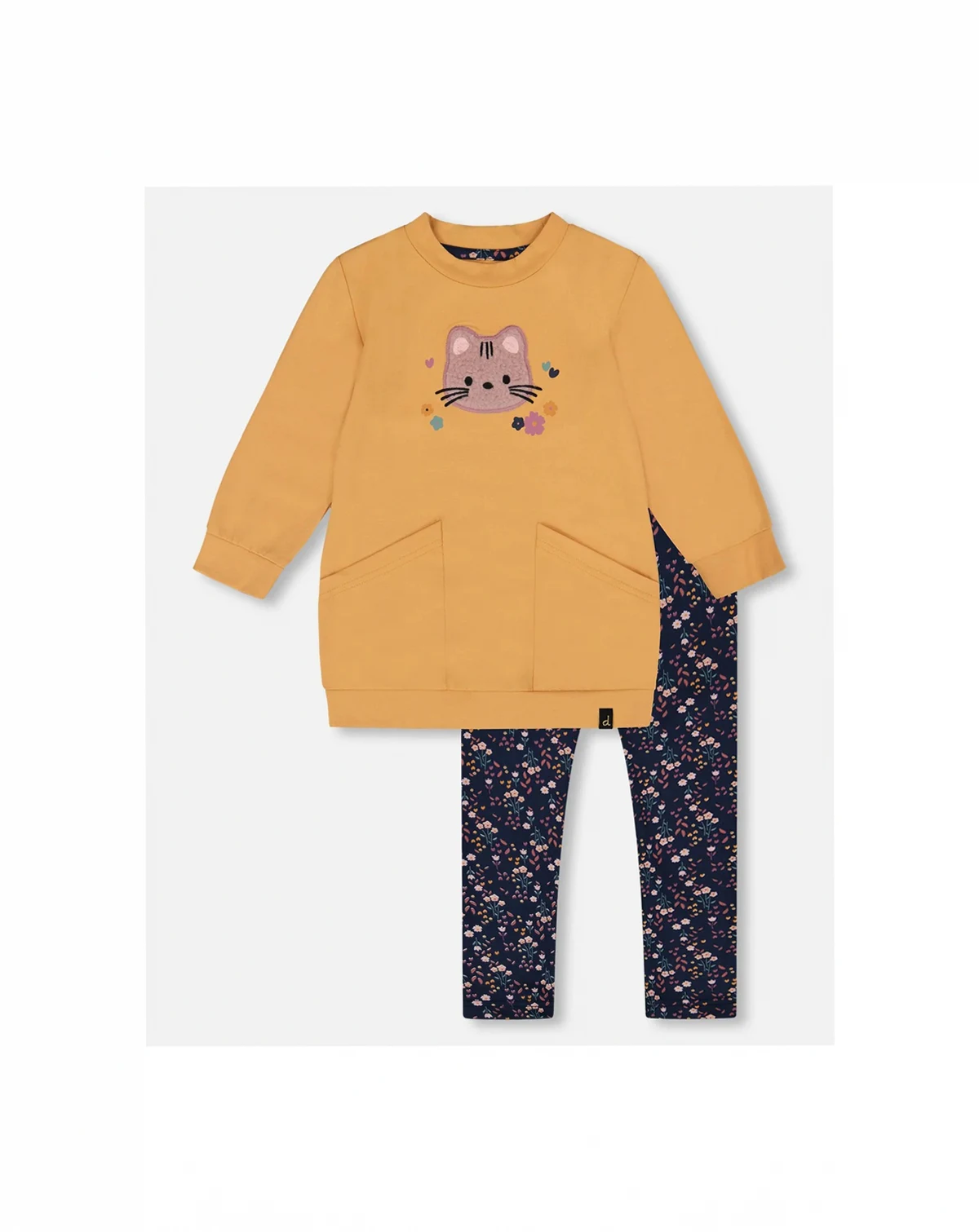 Baby Girl Tunic and Leggings Set Golden Brown - Baby