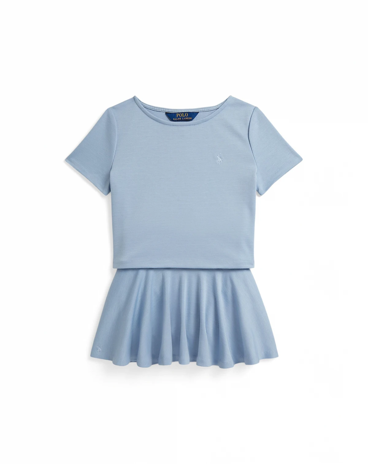 Girls' 2-6X Ponte Boxy T-Shirt & Skort, 2-Piece Set