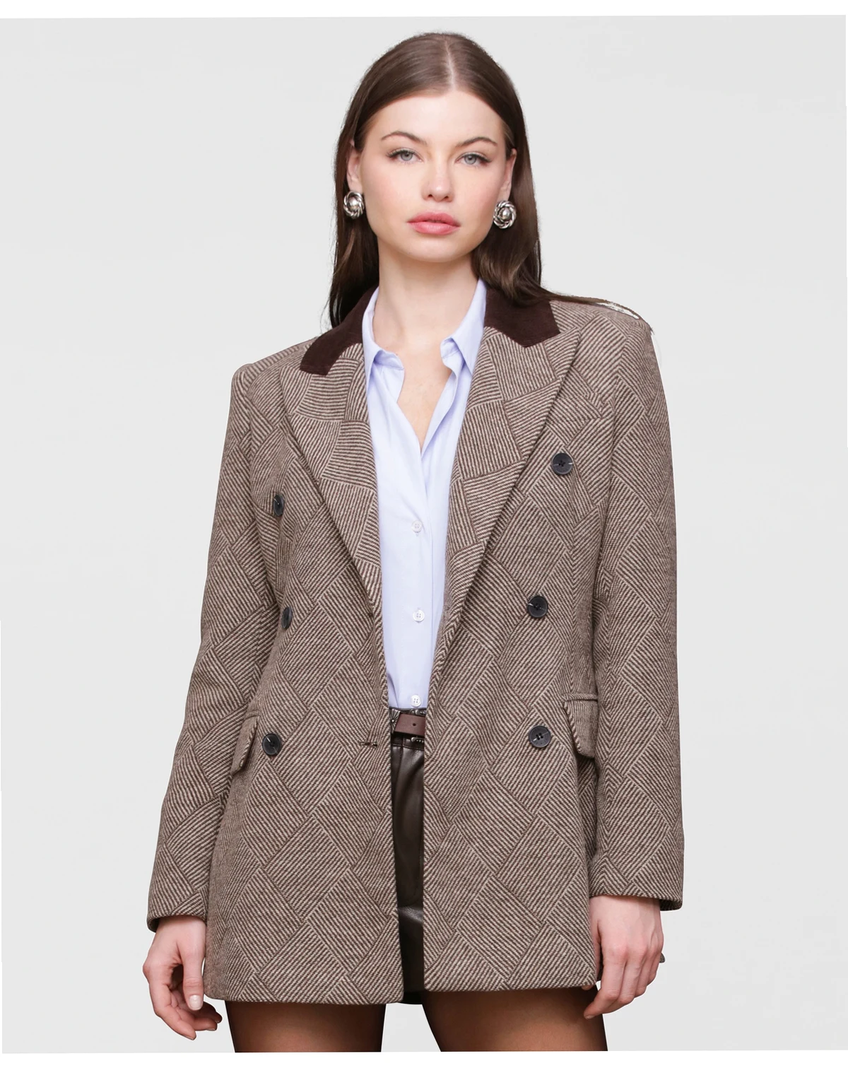 Women's Double-Breasted Blazer Coat