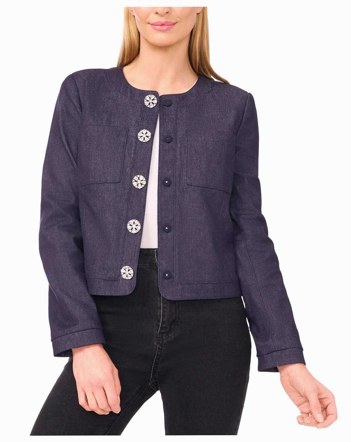 Women's Patch Pocket Long Sleeve Jacket