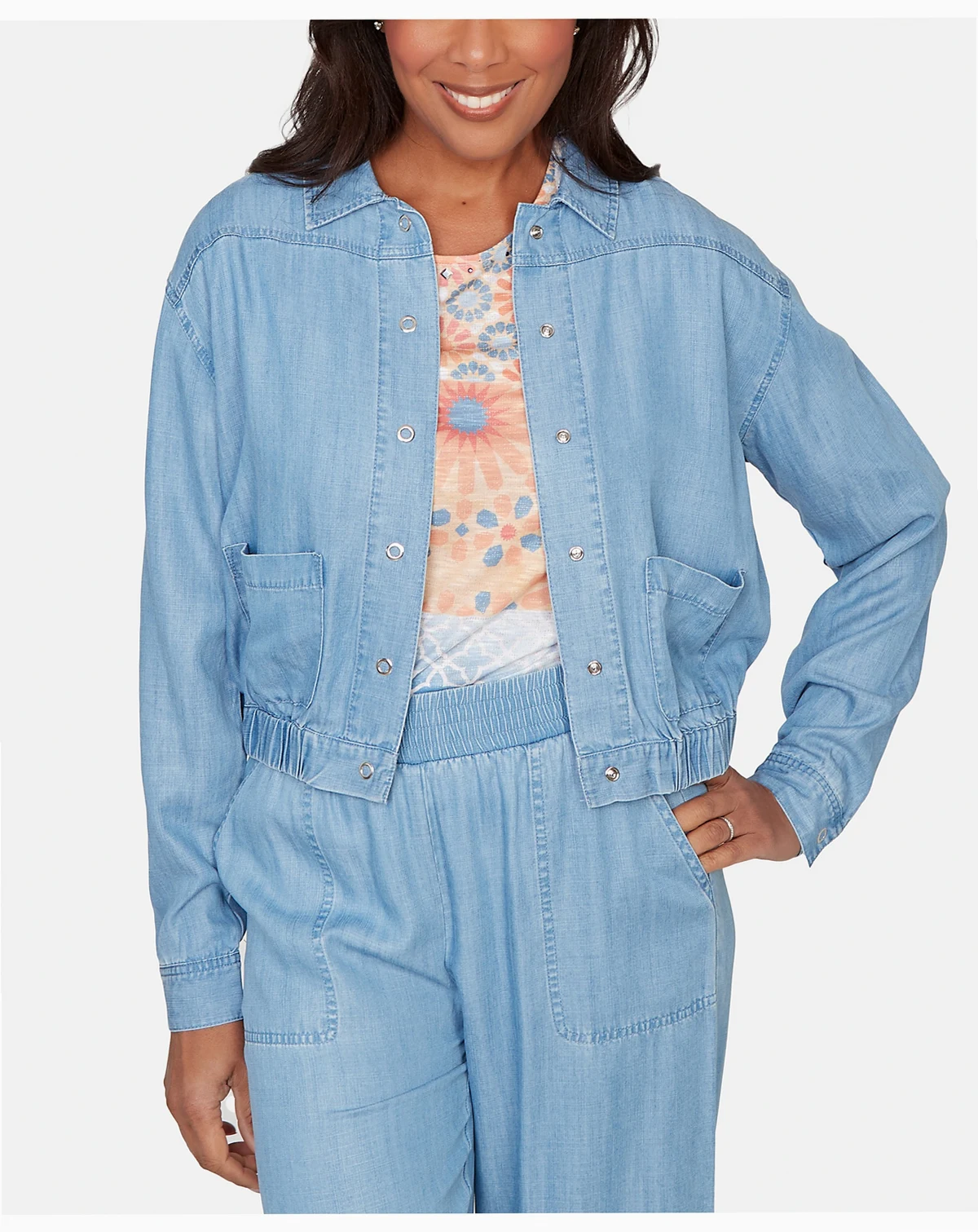 Women's  Beachcomber Casual Elastic Lyocell Shirt Jacket