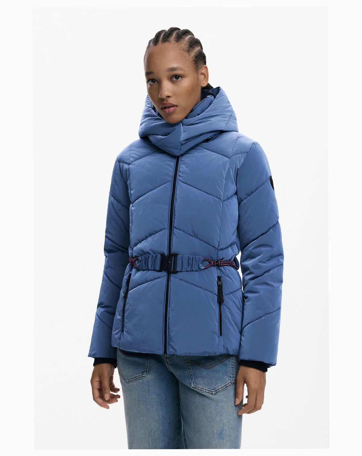 Women's Short iridescent padded coat